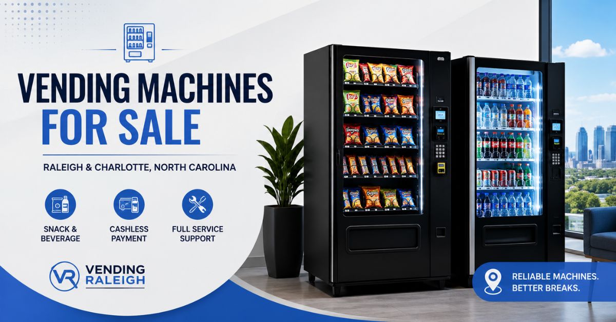 Snack & Sip: Vending Machines for Sale in North Carolina (Raleigh & Charlotte)